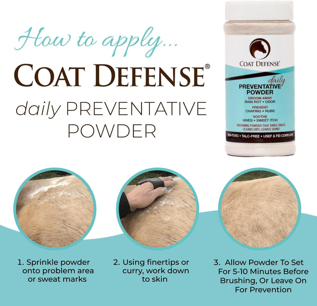 Daily Preventative Powder for Horses - Safe & Effective Equine Skin Conditioner Sweet Itch, Skin Funk, & Rain Rot - Dry Horse Shampoo, 64 Oz Formula with All Natural Ingredients