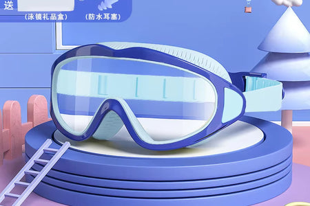 AquaChamp Kids Swim Set – Waterproof Anti-Fog Swimming Goggles & Cap with Protective Case